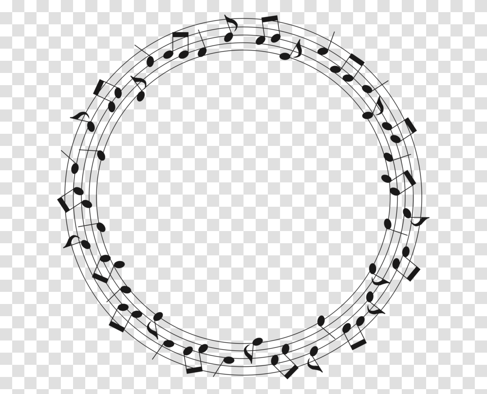 Note Clipart Sheet Circle Of Music Notes, Oval, Gear, Machine Transparent Png