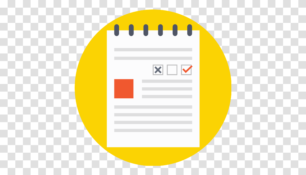 Note Notepad Icon Circle, Text, Label, Page, First Aid Transparent Png