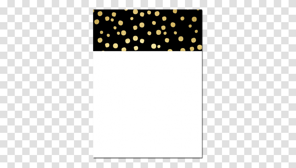 Note Pad Black Gold Confetti Polka Dot, Texture, Paper, Face Transparent Png