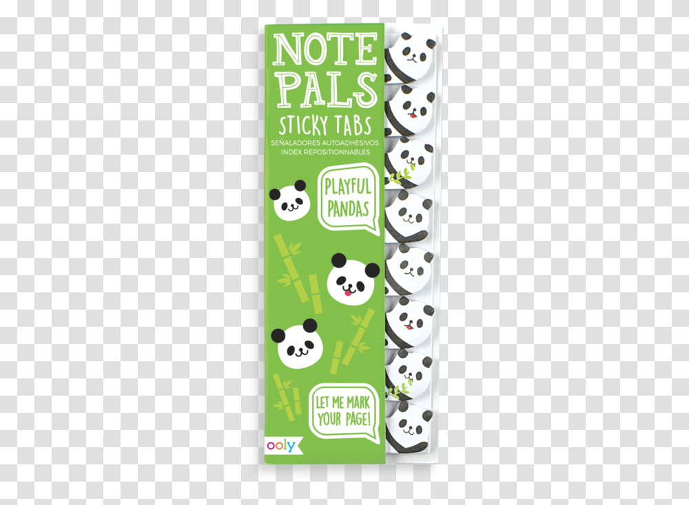 Note Pals Sticky Tabs, Giant Panda, Animal, Paper, Plant Transparent Png