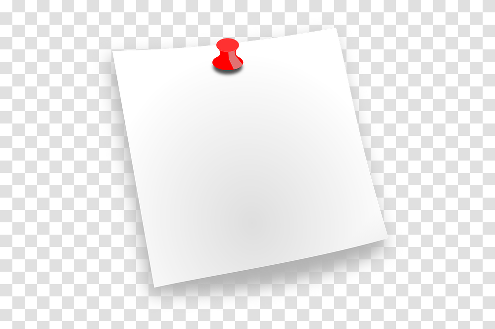 Note Pin Pinned Vector Graphic Pixabay Hoja En Blanco, Electronics, Computer, Tablet Computer, White Board Transparent Png