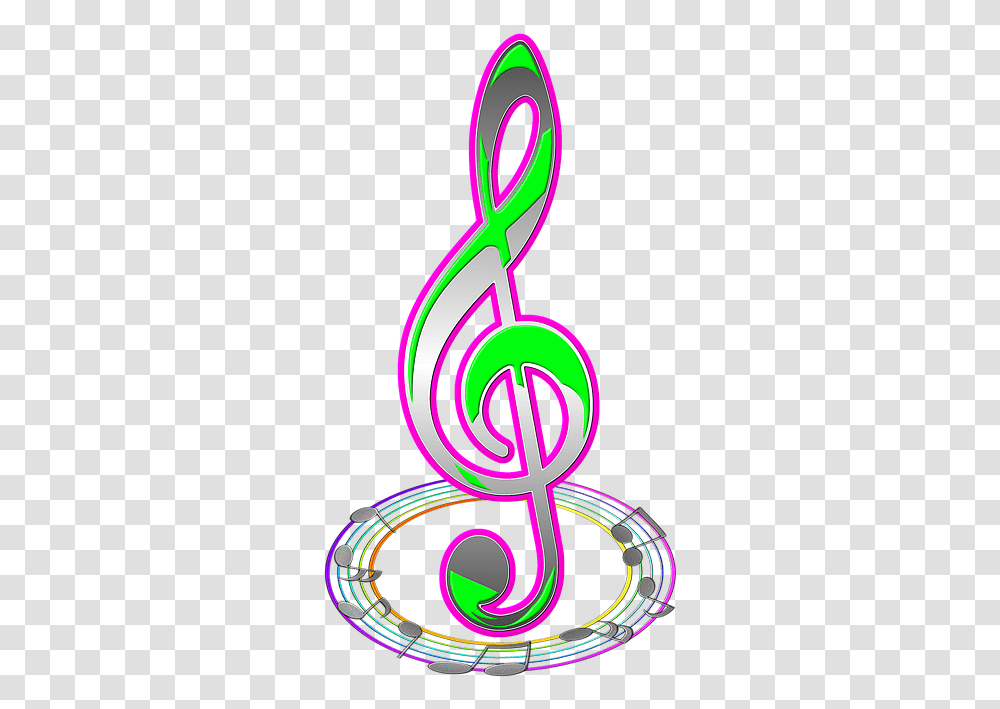 Note Scores Treble Clef Free Image On Pixabay Colorful Treble Clef With Music Note, Scissors, Blade, Weapon, Weaponry Transparent Png