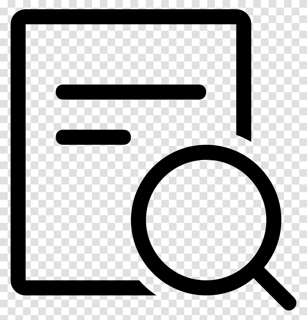 Note Search Icon Download File Search Icon, Electronics, Stencil Transparent Png