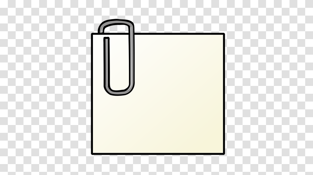 Note With Paperclip Vector Clip Art, Bag, Shopping Bag, File Binder Transparent Png