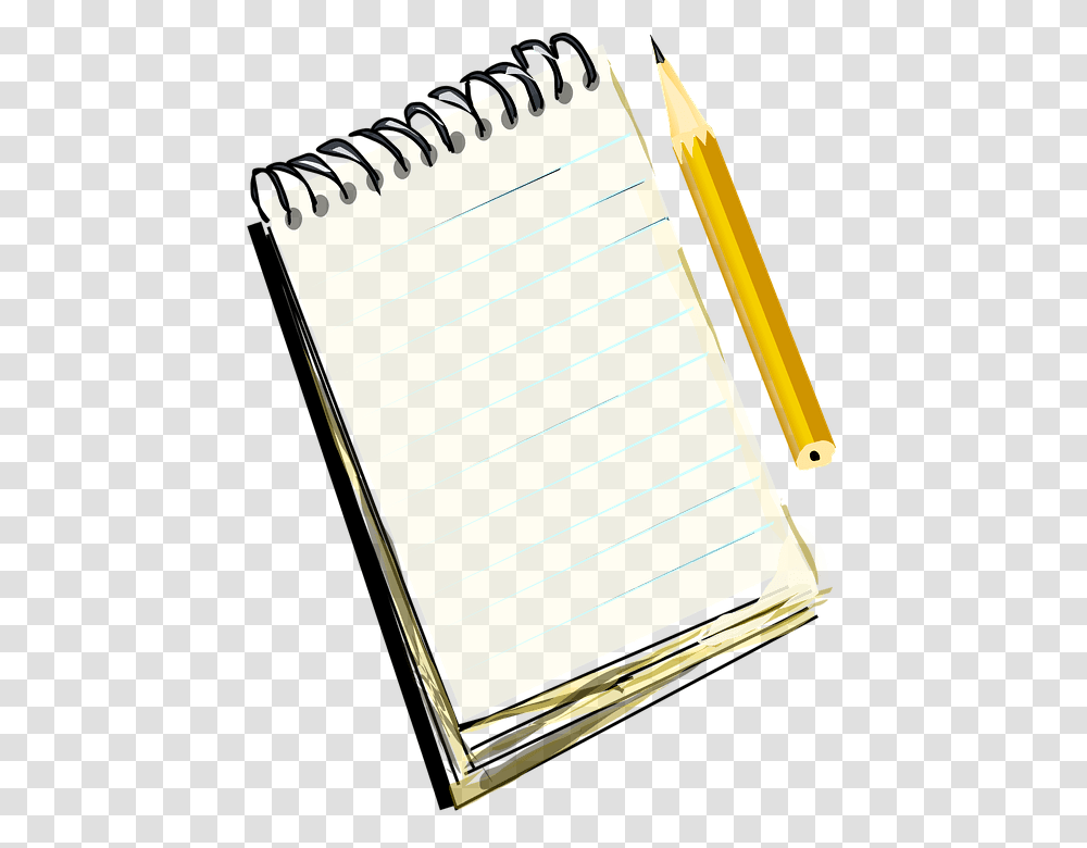 Notebook And Pencil, Page, Diary, Spiral Transparent Png