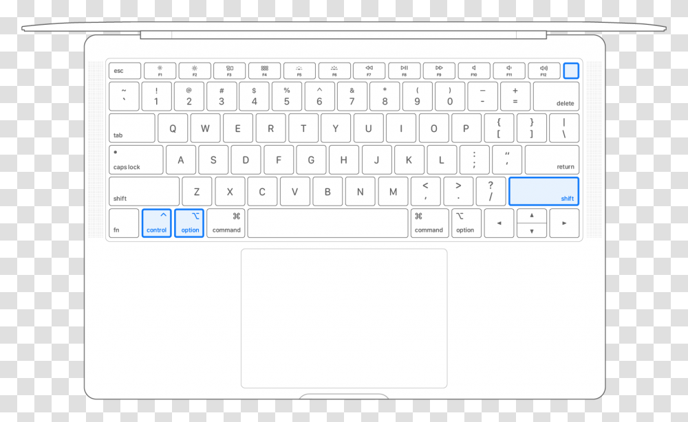 Notebook Keyboard With All 4 Keys Pressed Computer Keyboard, Computer Hardware, Electronics, Word Transparent Png