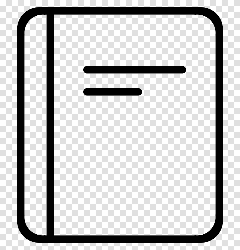 Notebook Or Book Cover Outline Icon Free Download, Mailbox, Letterbox, Phone Transparent Png