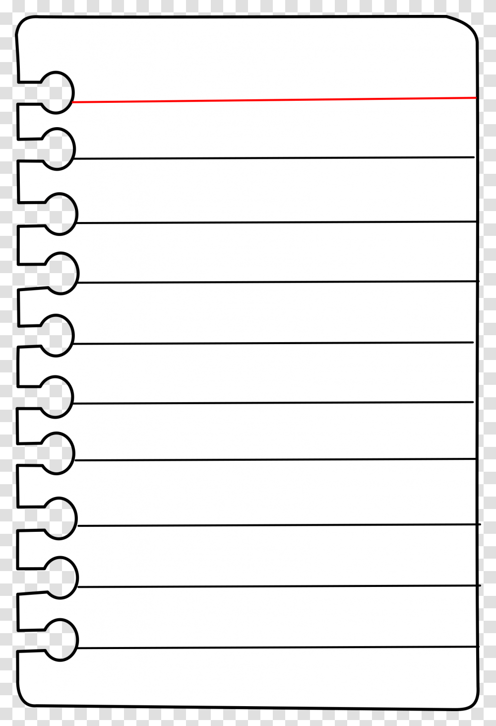 Notebook Paper Notebook Images Free Download, Page, Number Transparent Png