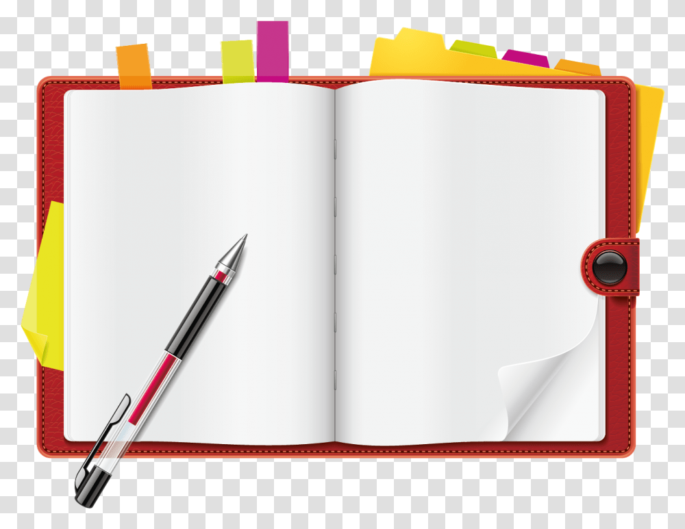 Notebook Picture Background Notepad And Pen, Page, Diary, File Binder Transparent Png