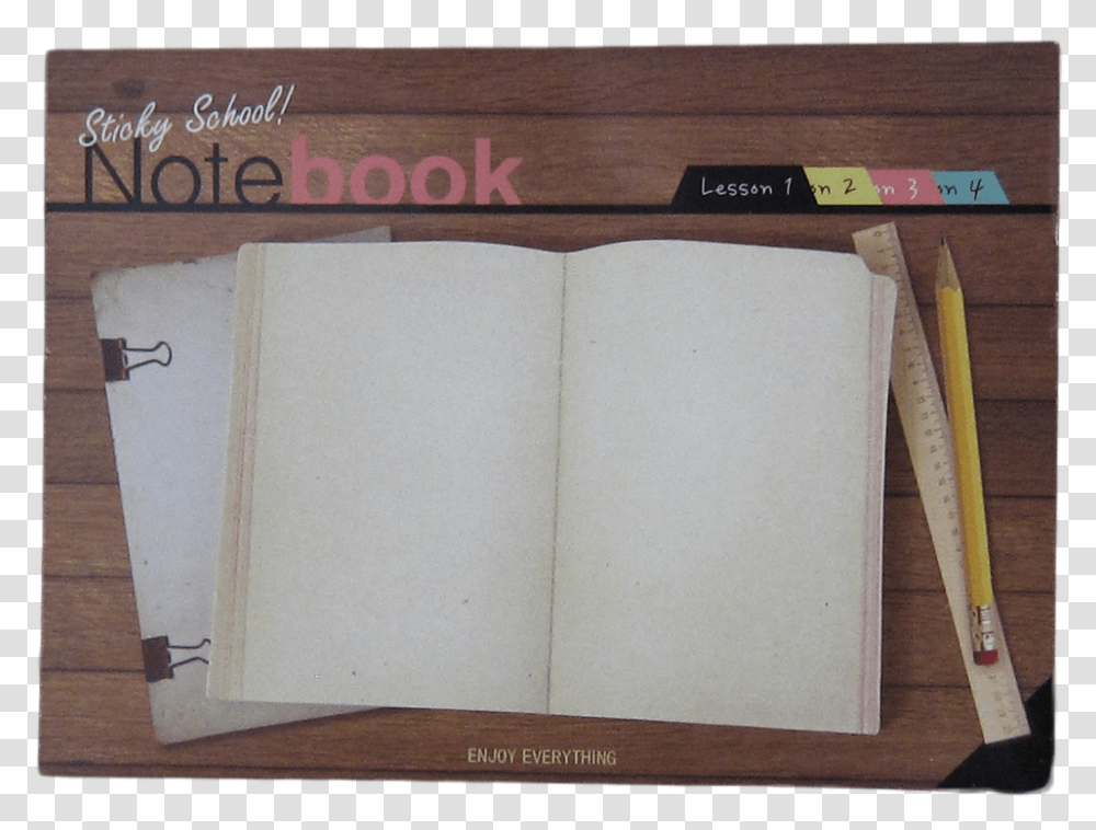 Notebook Sticky Note Lesson 1 4 Plywood, Box, Diary, Novel Transparent Png