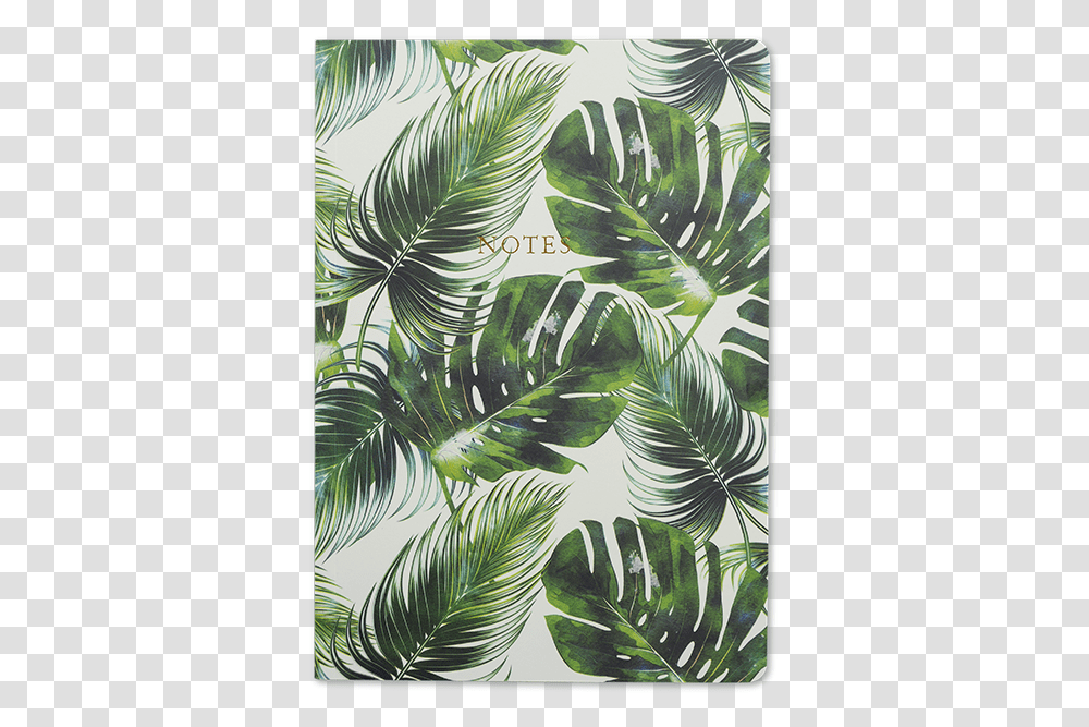 Notebook Tropical Leaf Print, Vegetation, Plant, Land, Outdoors Transparent Png