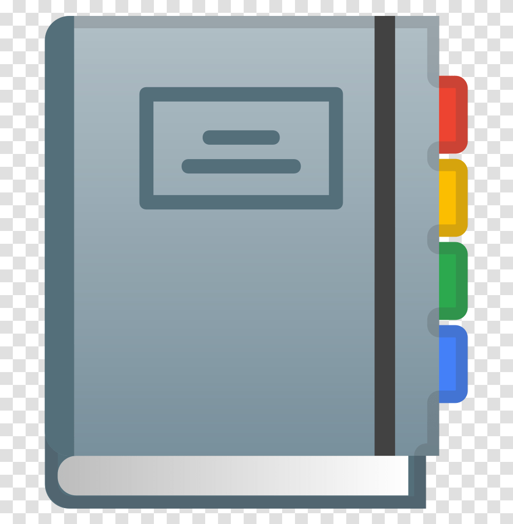 Notebook With Decorative Cover Icon Notebook Emoji, Mailbox, Letterbox, Light, Machine Transparent Png