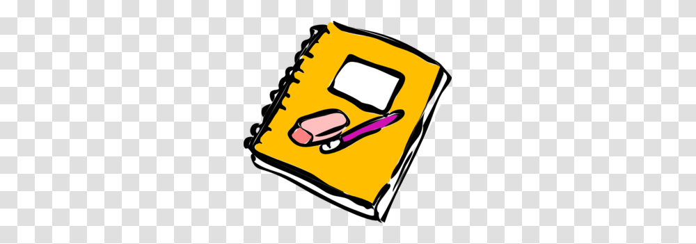 Notebook With Pencil And Eraser Clip Art, Apparel, Tool, Chain Saw Transparent Png