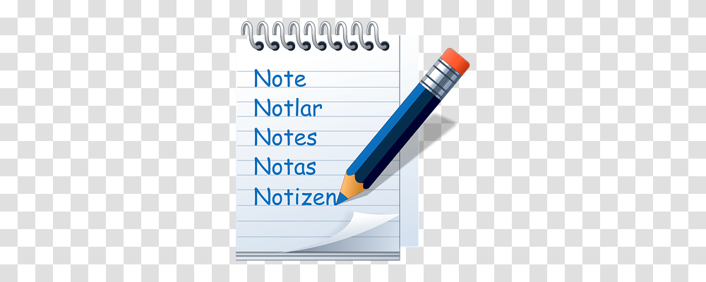 Notepad Education, Pencil, Page Transparent Png