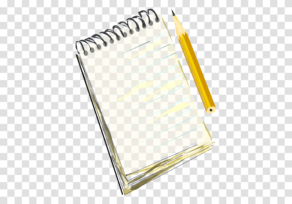 Notepad And Pencil Clipart, Page, Diary Transparent Png