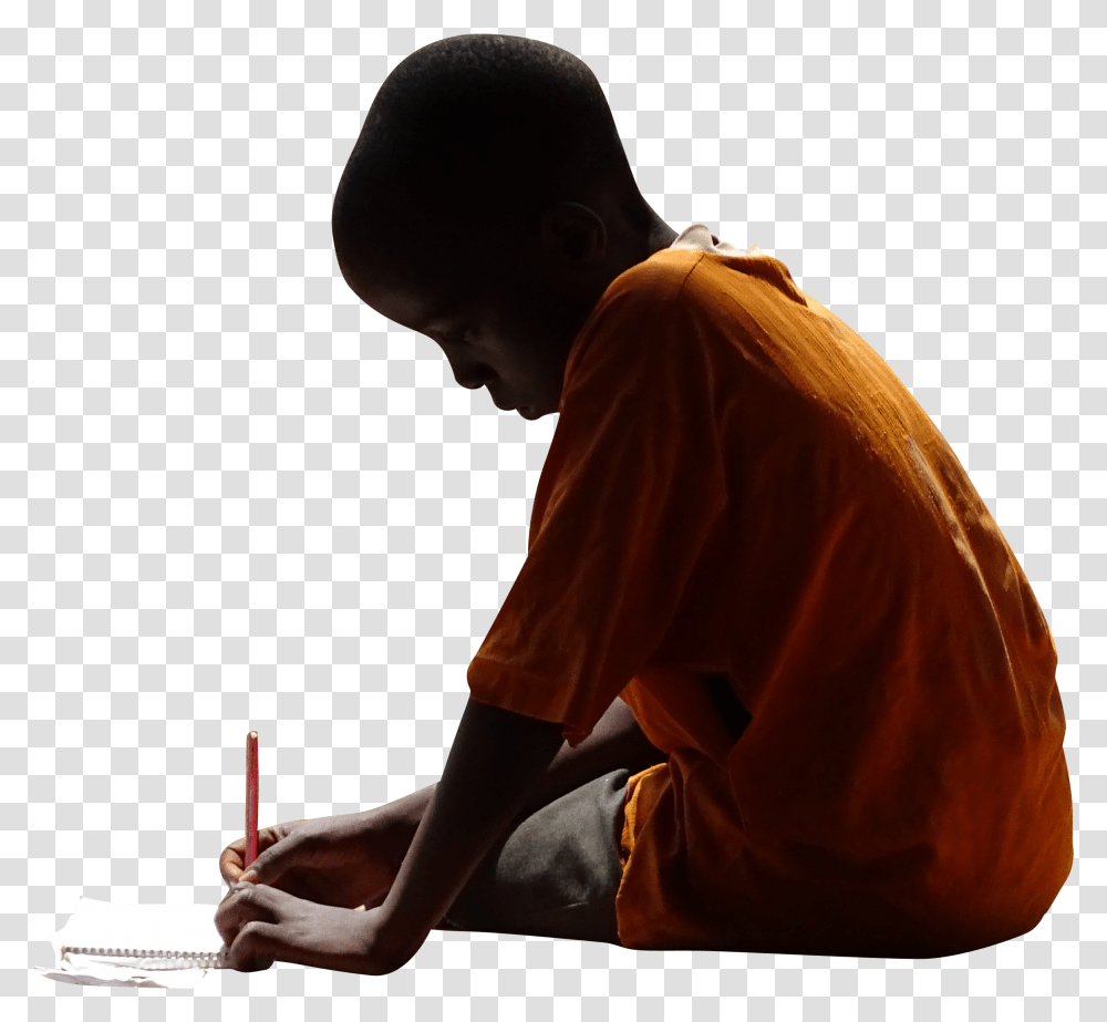 Notepad Background Boy Writing Background, Person, Human, Monk, Finger Transparent Png