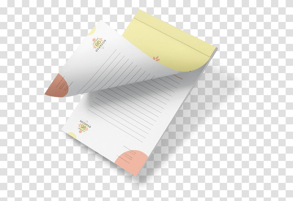 Notepad Printing Printed Notepads 4over4com Document, Text, Paper, Business Card Transparent Png