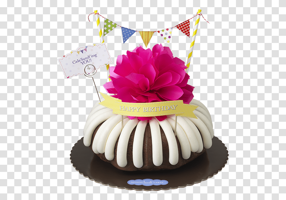 Nothing Bundt Cake Happy Birthday, Dessert, Food, Icing, Cream Transparent Png