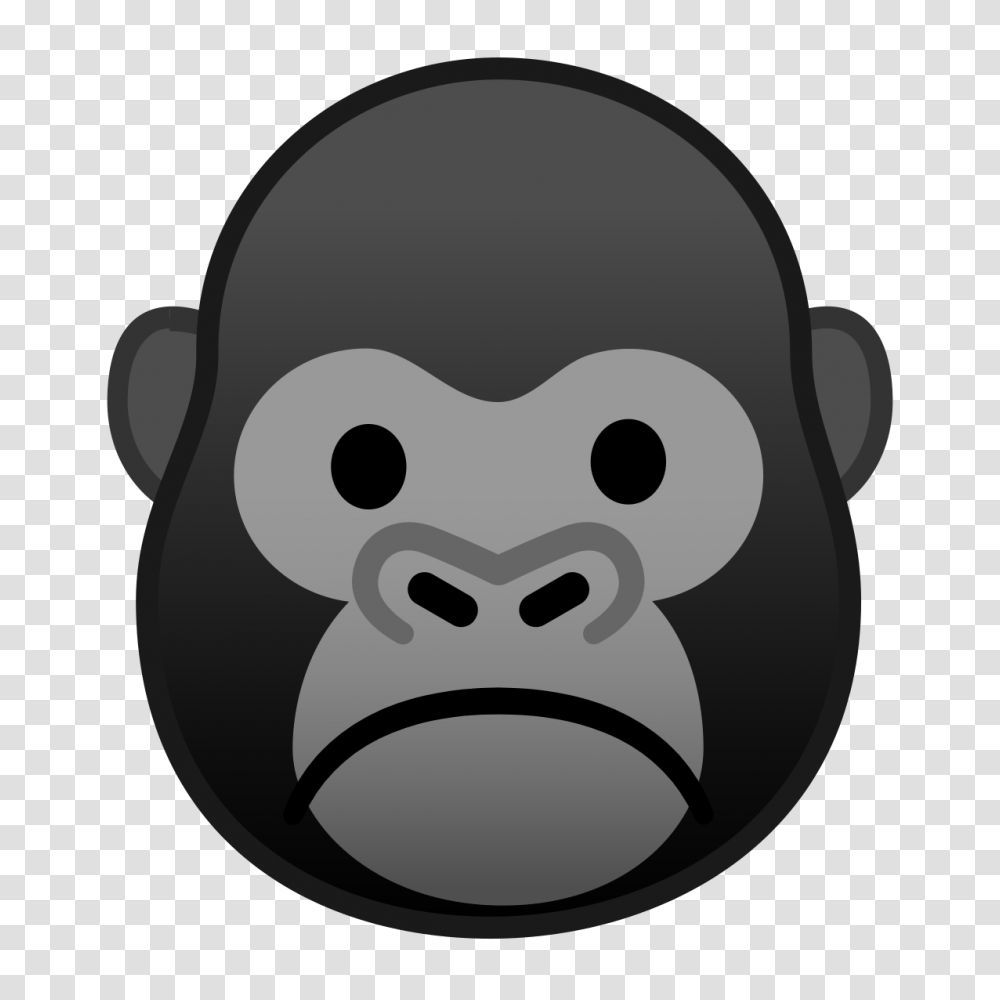 Noto Emoji Oreo 1f98d Apple Gorilla Emoji Clipart Full Gorilla Emoji Background, Stencil, Face, Head, Photography Transparent Png