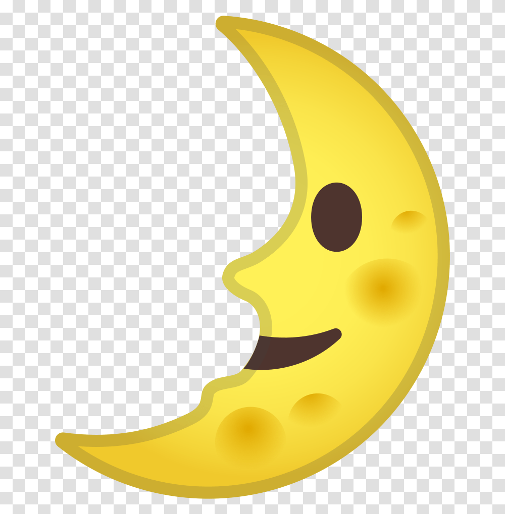 Noto Emoji Pie 1f31b Whatsapp Half Moon Emoji, Plant, Food, Hip Transparent Png