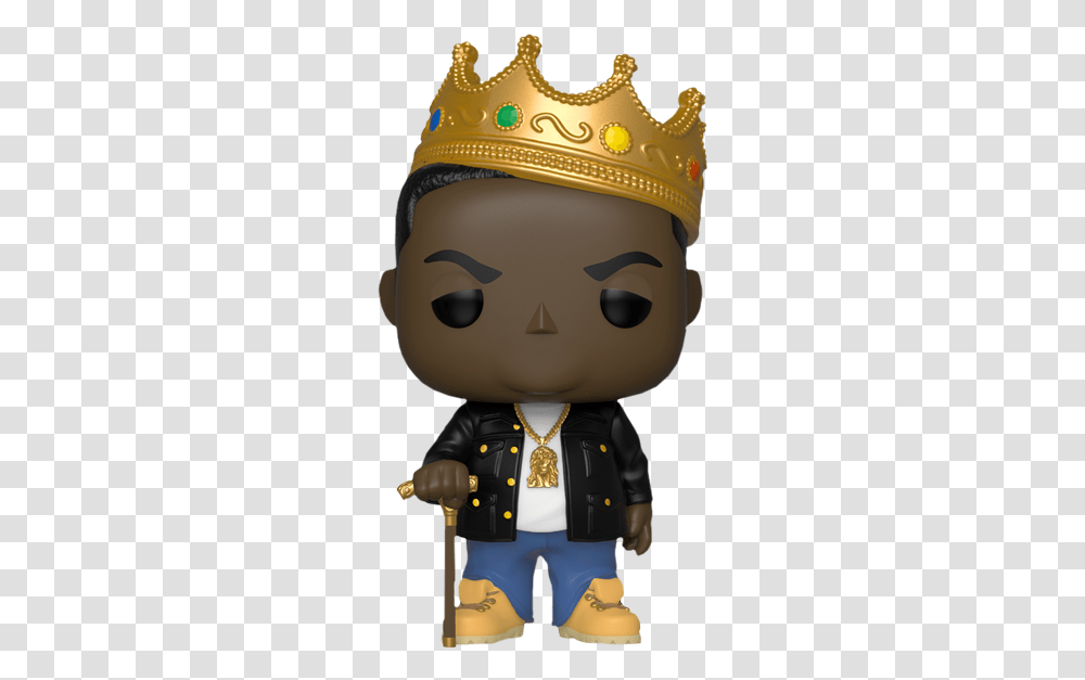 Notorious Big Notorious Big With Crown Pop Vinyl Figurine Pop Notorious Big, Toy, Doll Transparent Png