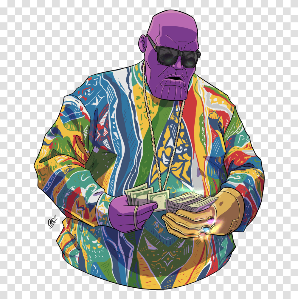 Notorious Thanos Full Printfile Front, Sunglasses, Accessories, Accessory, Person Transparent Png