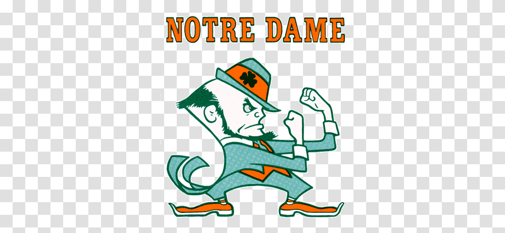 Notre Dame Fighting Irish Mascot Logo Fighting Irish Notre Dame Logo, Label, Text, Outdoors, Nature Transparent Png