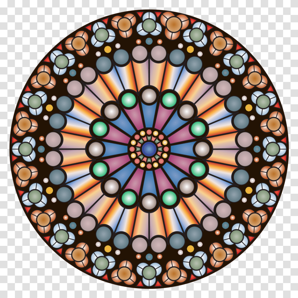 Notre Dame Notre Dame Rose Window, Stained Glass, Lamp, Doodle Transparent Png