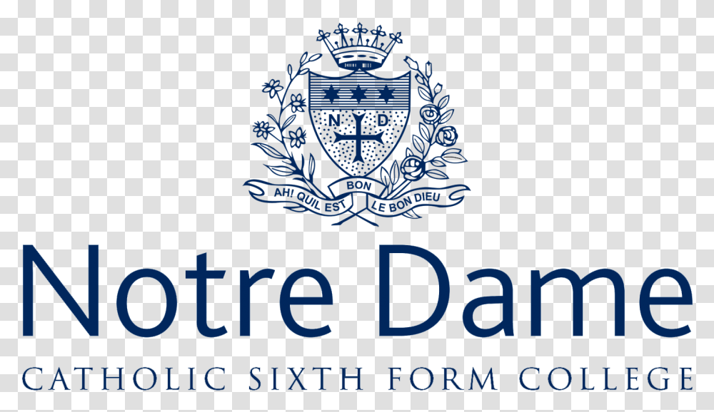 Notre Dame Sixth Form College Logo, Trademark, Alphabet Transparent Png