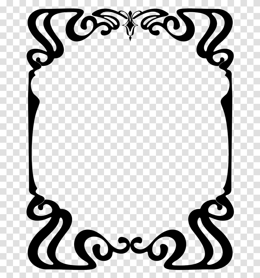 Nouveau Frame By Lyotta Frame Art Nouveau Borders, Oval, Meal, Food Transparent Png