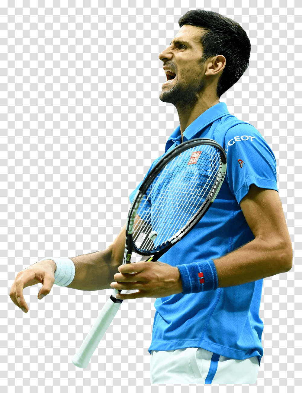 Novak Djokovic Angry Novak Djokovic, Person, Human, Tennis Racket, Sport Transparent Png