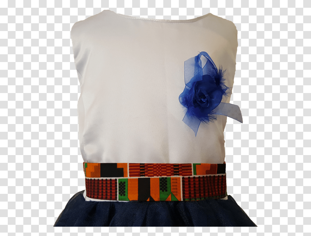 Novarena Kente Ankara African Print Girls Navy Blue Garden Roses, Apparel, Blouse, Sleeve Transparent Png