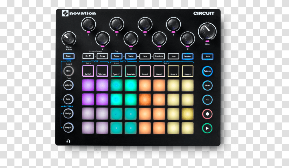 Novation Circuit, Computer Keyboard, Computer Hardware, Electronics, Amplifier Transparent Png