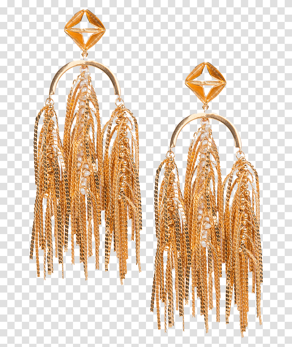 Noveau Tassel Earrings Gold Tassel Earrings, Accessories, Accessory, Chandelier, Lamp Transparent Png