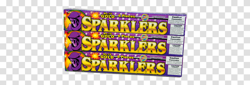 Novelties Sparklers 10 Gold Sparkler 6 Pieces Per Box Phantom Fireworks, Flyer, Poster, Paper, Advertisement Transparent Png