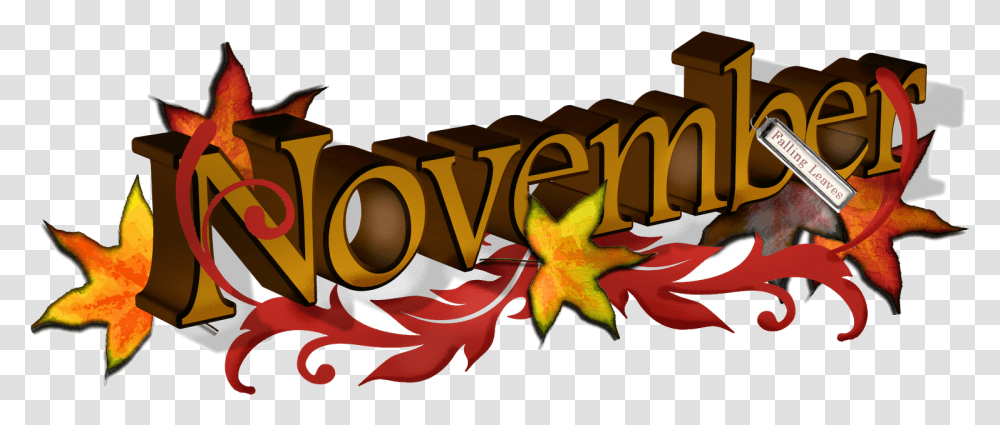 November Free Banner Cliparts Clip Art November Clipart Free, Leaf, Plant, Alphabet Transparent Png