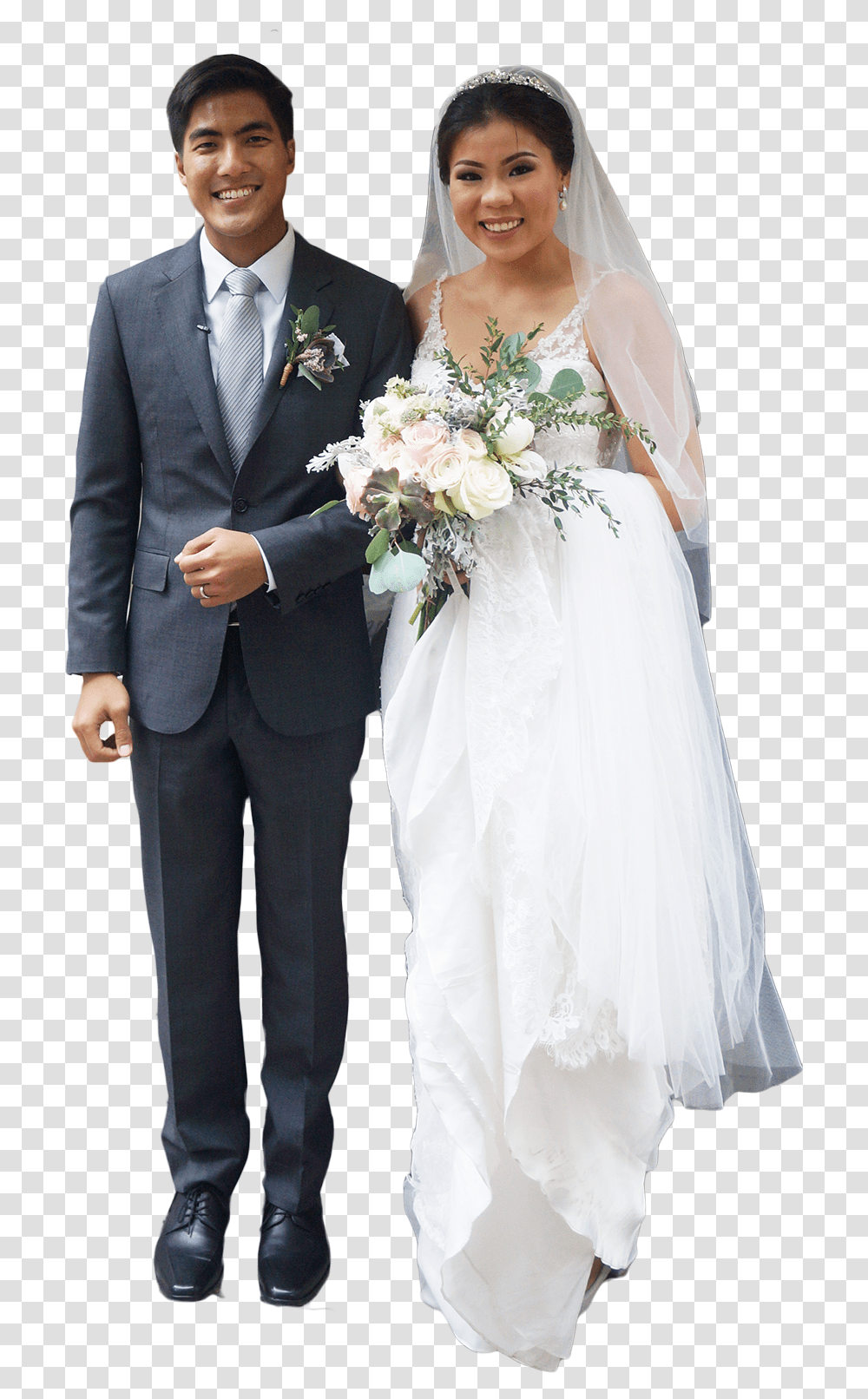 Novios Asiaticos Casados Wedding People, Person, Plant, Suit Transparent Png