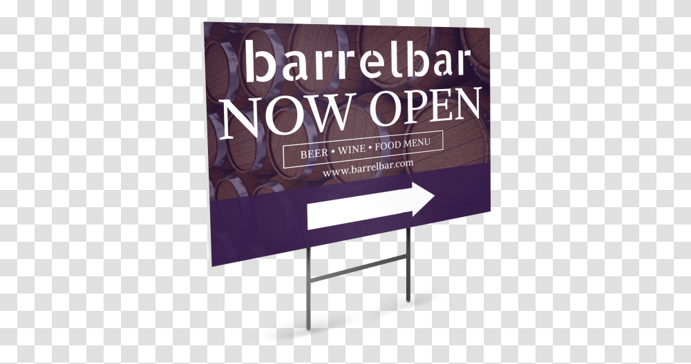 Now Open Bar Yard Sign Template Preview Banner, Novel, Book, Word, Advertisement Transparent Png