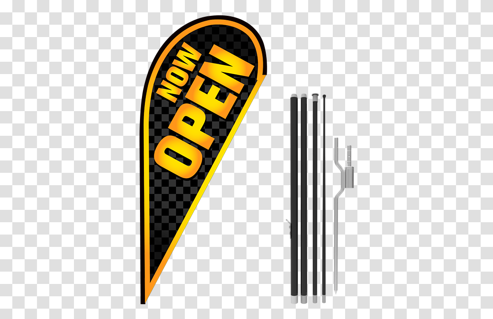 Now Open Stock Teardrop Flag With Ground Stake Orange, Sport, Sports, Team Sport, Arrow Transparent Png
