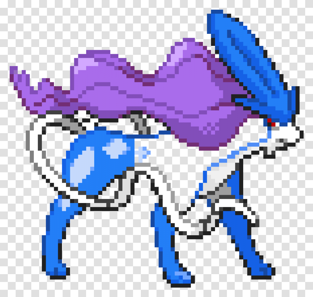 Now Pixel Art Pokemon Suicune, Text, Vehicle, Transportation, Face Transparent Png