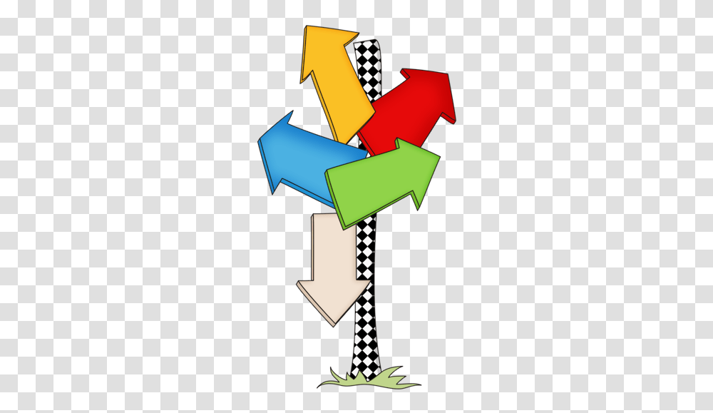 Now Which Way Was That Again School Clipart, Cross, Recycling Symbol Transparent Png