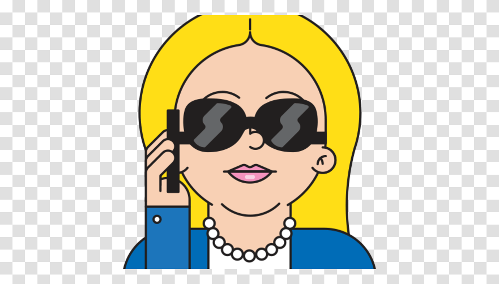 Now You Can Get An Entire Hillary Clinton Emoji Keyboard Wired, Sunglasses, Accessories, Person, Face Transparent Png