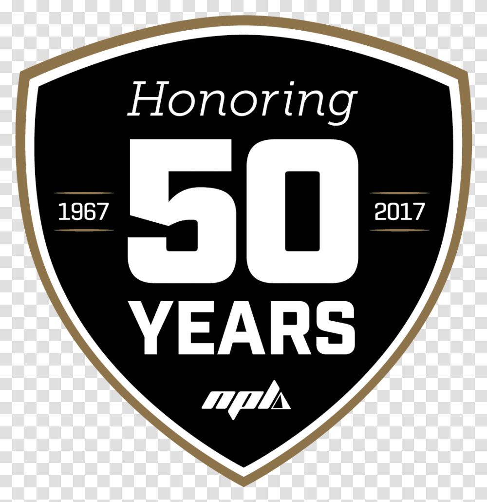 Npl Honoring 50 Years Emblem, Armor, Logo, Trademark Transparent Png