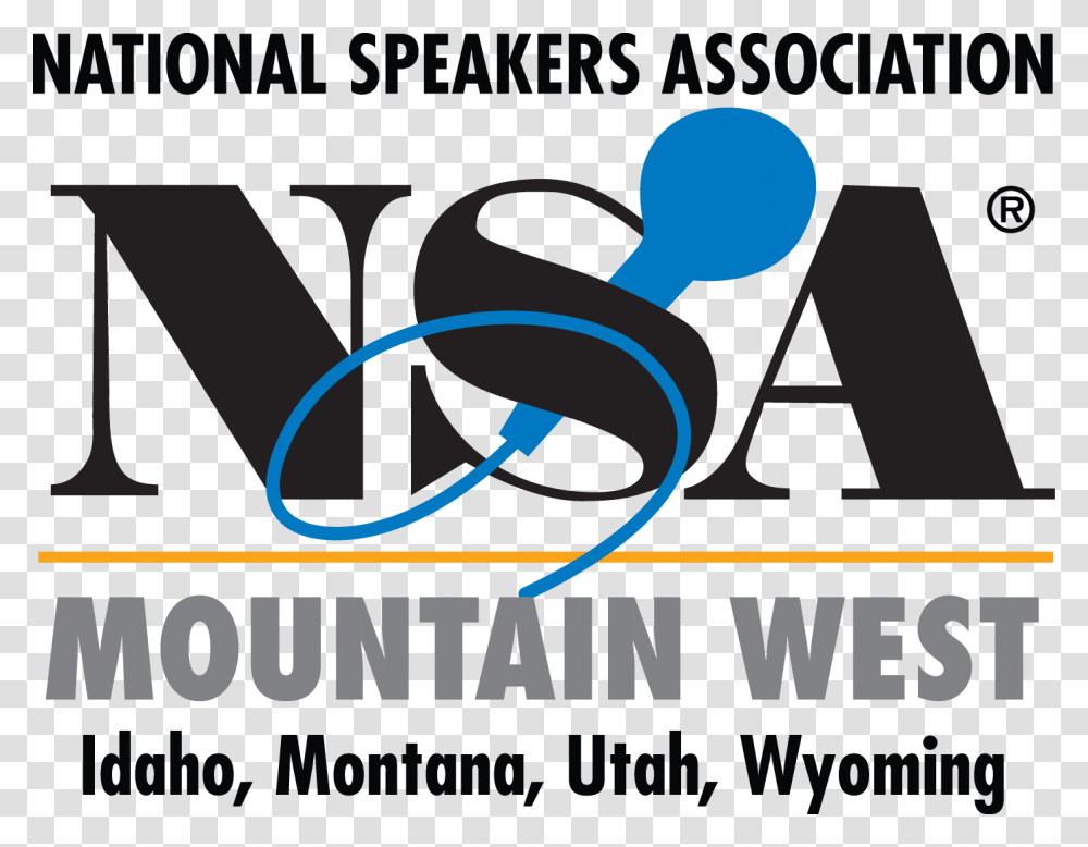 Nsa Mountain West Logo National Speakers Association, Poster, Advertisement, Flyer, Paper Transparent Png