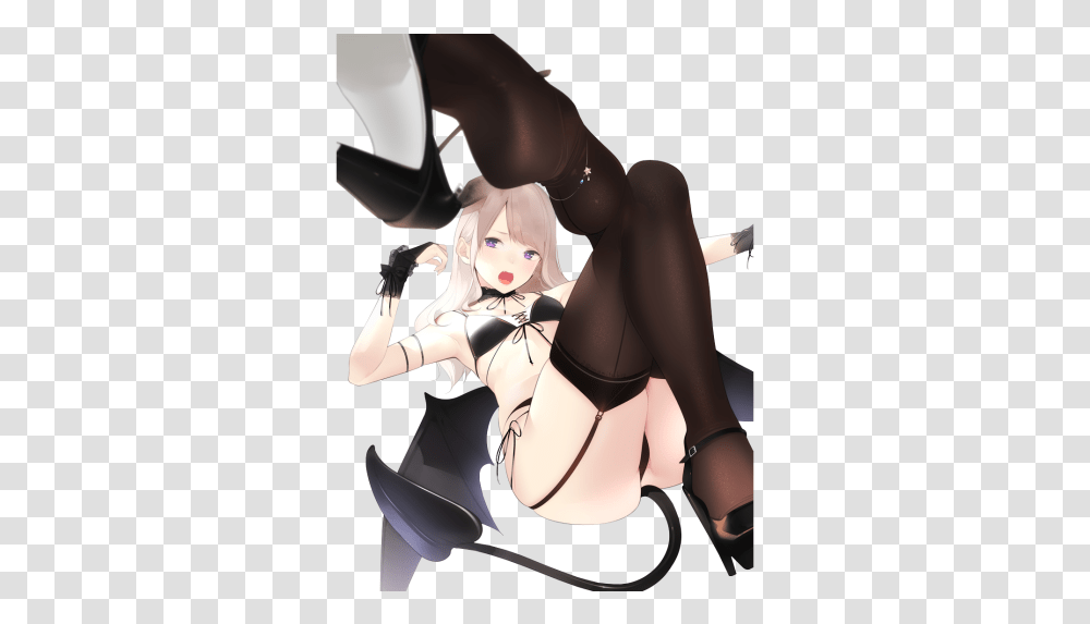 Nsfw Succubus Anime Girl Team Fortress 2 Sprays Cartoon, Clothing, Apparel, Person, Human Transparent Png