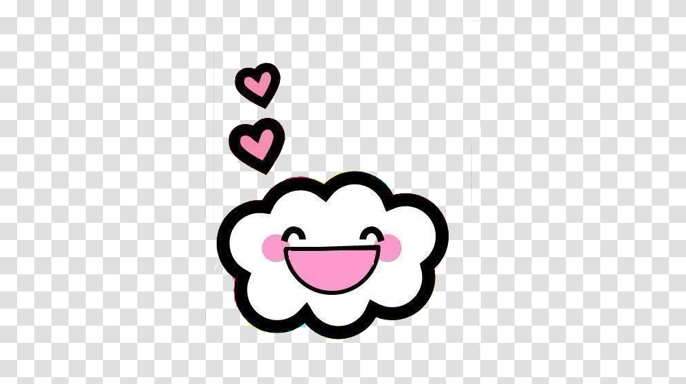 Nubes Kawaii Image, Label, Heart, Photo Booth Transparent Png