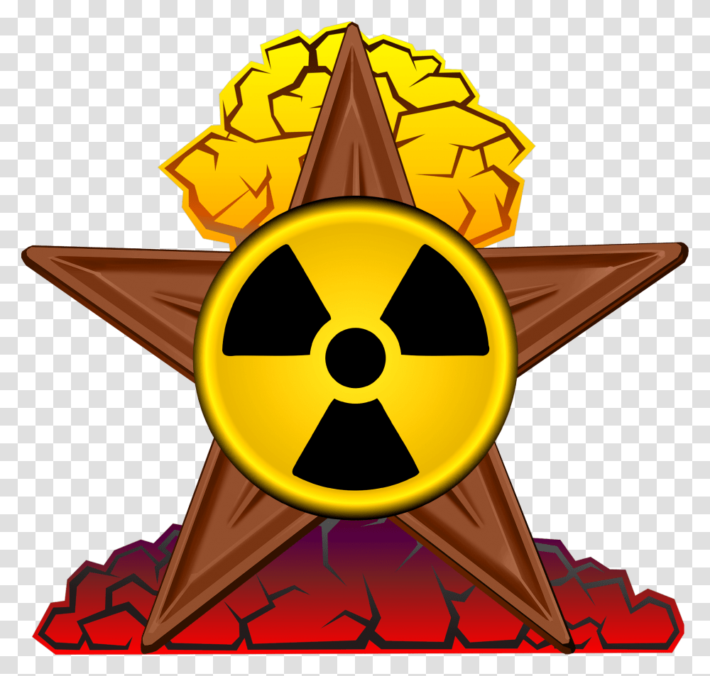 Nuclear Barnstar Hires Nuke Explosion Gif, Star Symbol, Bulldozer, Tractor Transparent Png