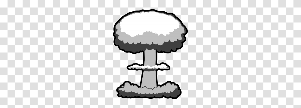 Nuclear Bomb Clipart Atomic Bomb Black And White Clipart Clipart, Plant, Lamp, Agaric, Mushroom Transparent Png