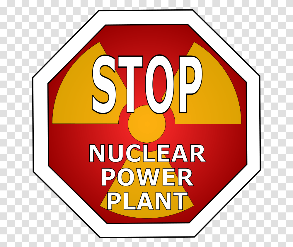 Nuclear Power Plant Symbol 1 Clipart Icon Stop Nuclear Power Plant, Road Sign, Stopsign, Label Transparent Png