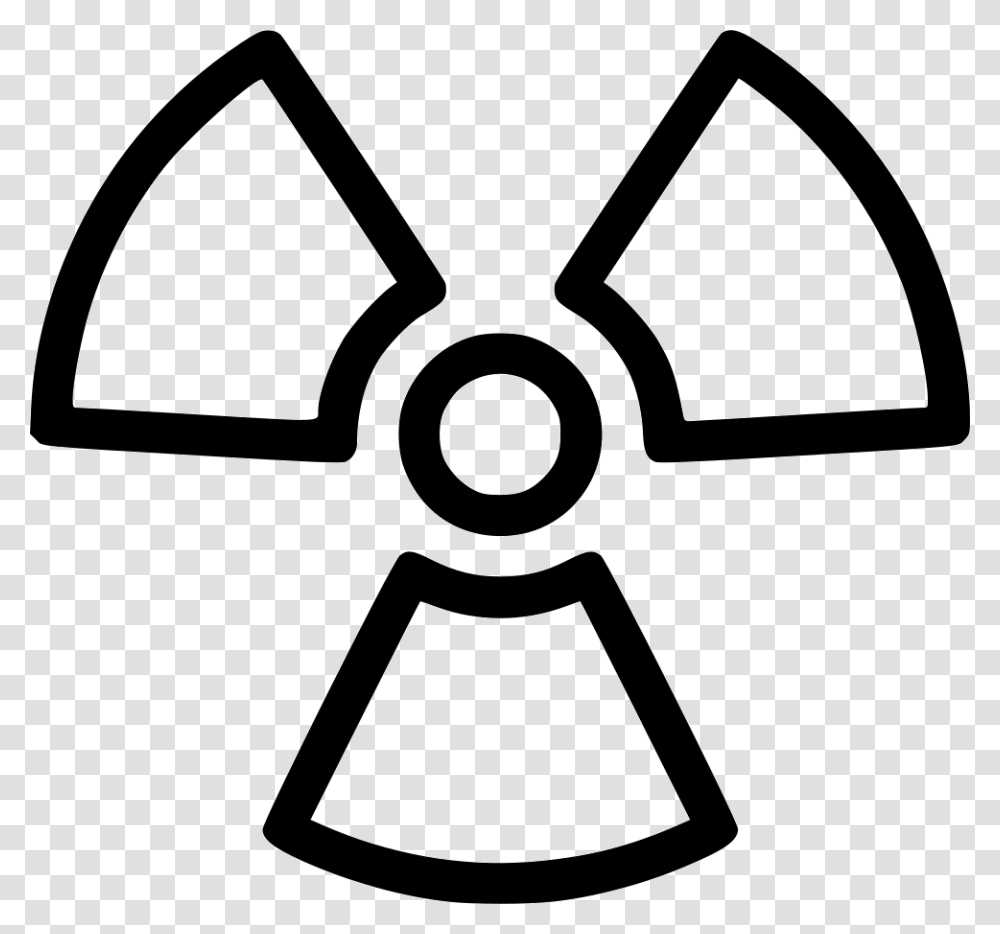 Nuclear Symbol White Radiation Icon, Triangle, Stencil, Scissors, Blade Transparent Png